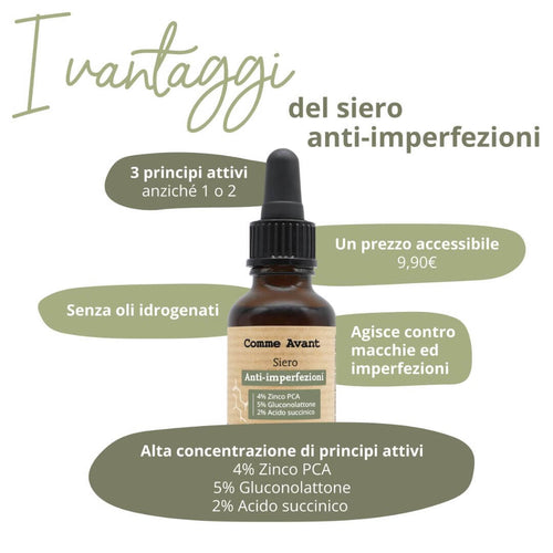 I vantaggi del siero anti-imperfezioni di Comme Avant