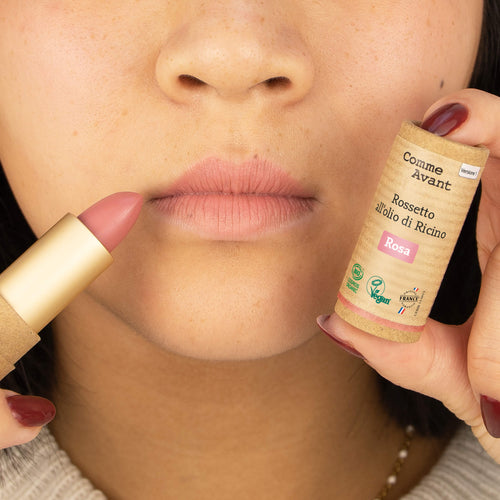 Rossetto all'olio di ricino rosa