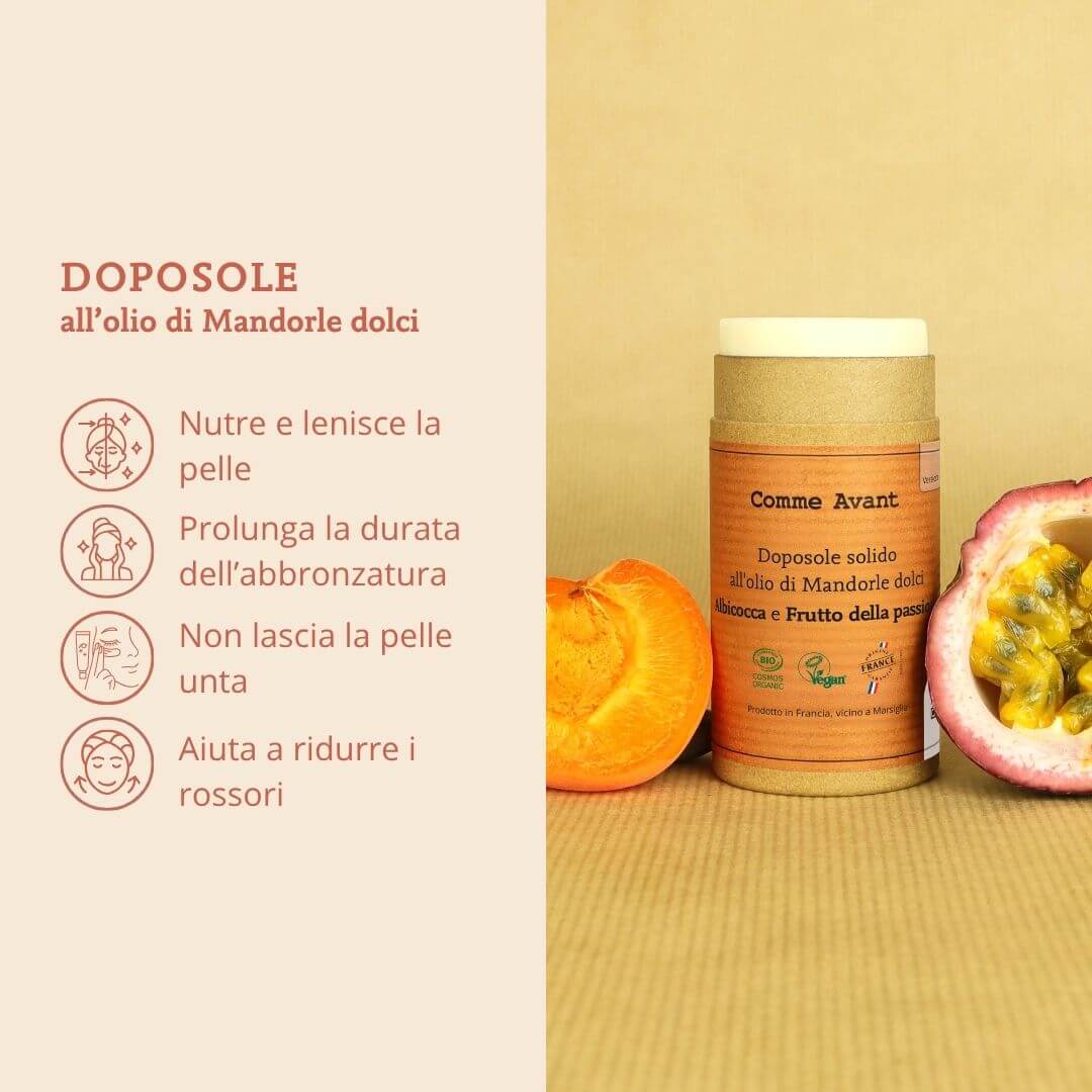 Doposole che nutre e lenisce la pelle dopo l'esposizione solare