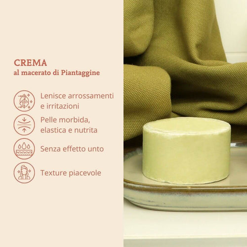 Crema solida lenitiva al macerato di piantaggine 