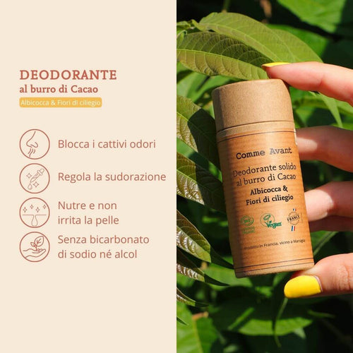 Deodorante solido che non irrita la pelle e regola la sudorazione