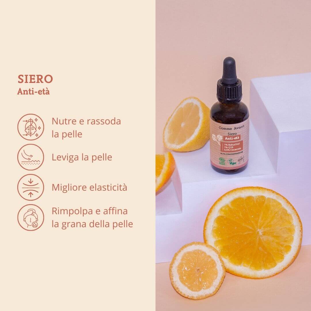 Siero viso che leviga e migliora l'elesticità della pelle