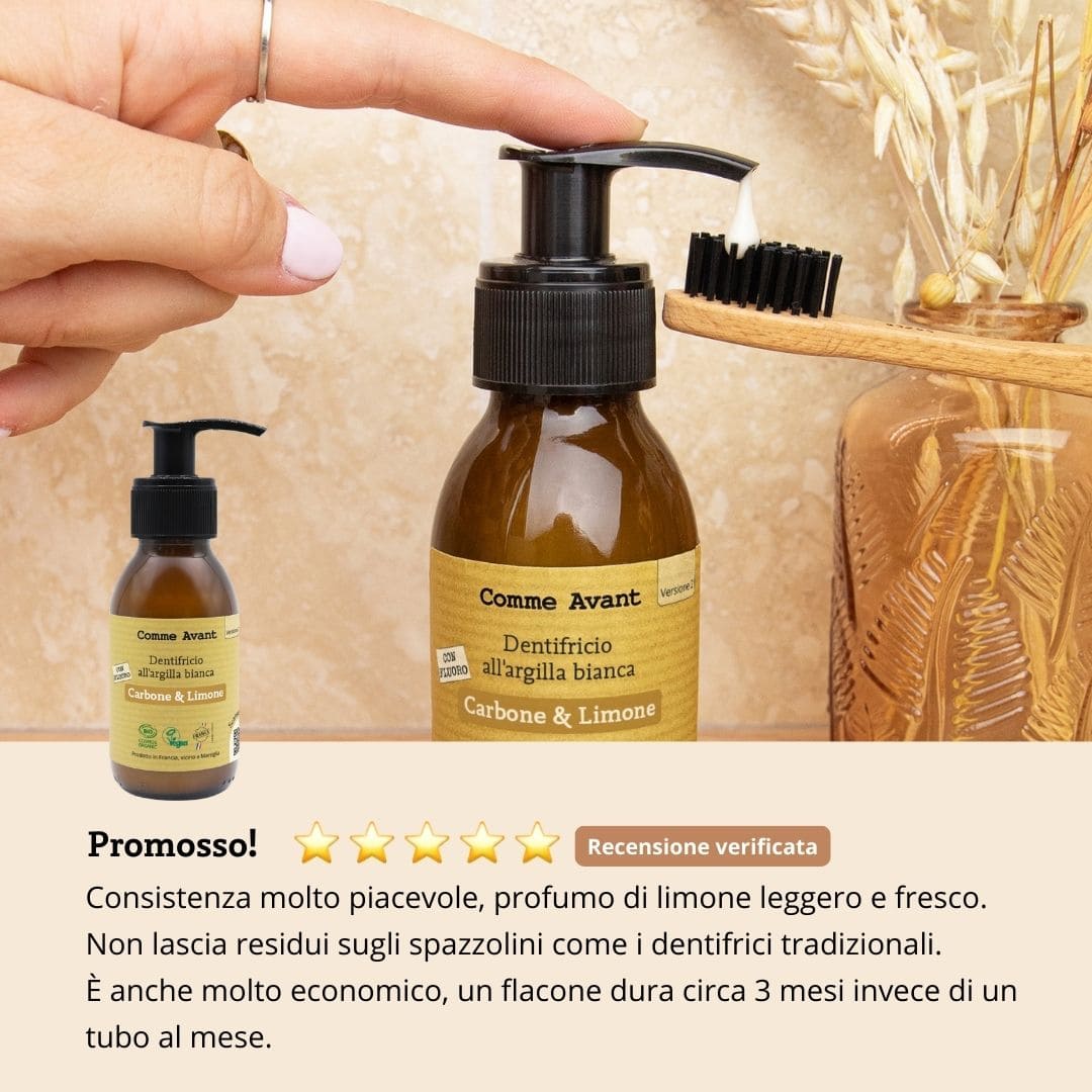 Recensione del dentifricio all'argilla bianca gusto limone di Comme Avant