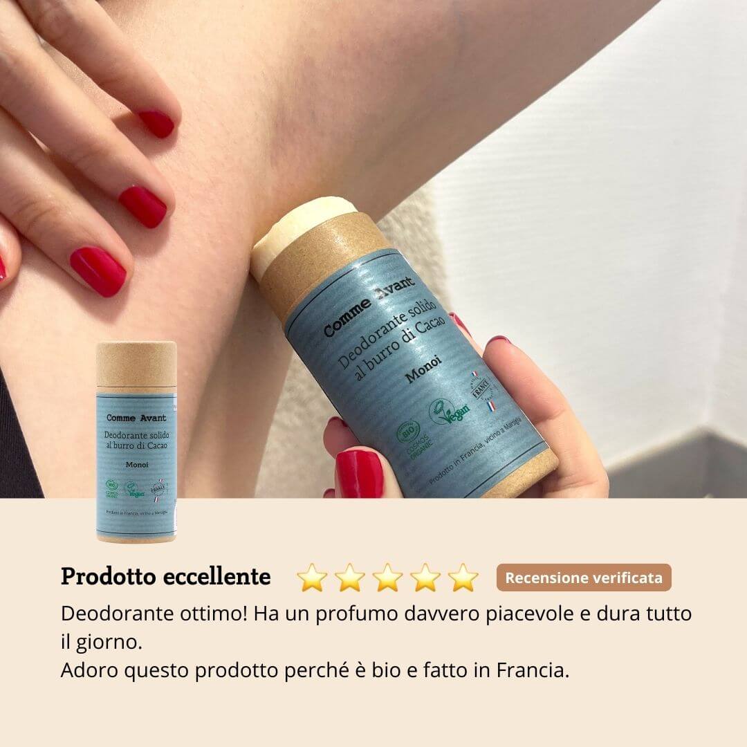 Recensione del deodorante solido al monoi Comme Avant