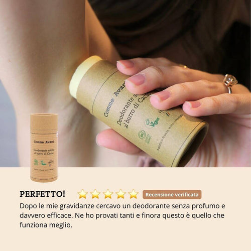Deodorante solido delicato sulla pelle e senza profumo