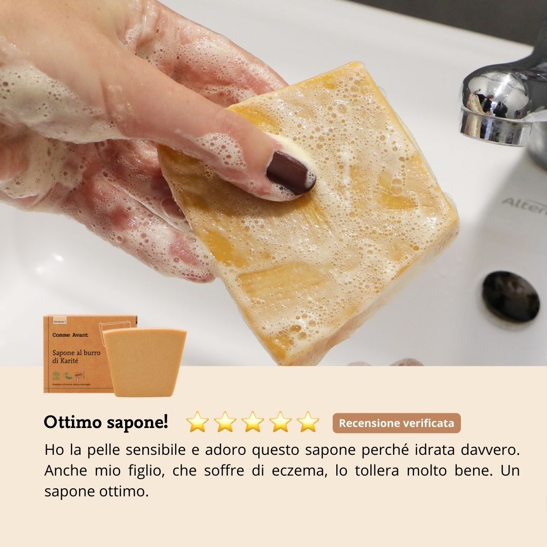 Recensione del sapone al burro di karité di Comme Avant
