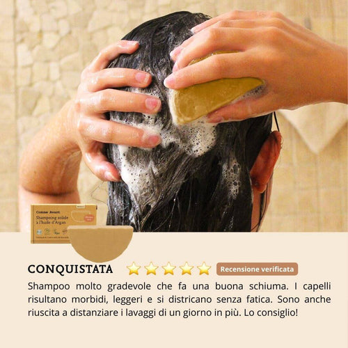 Shampoo solido per capelli secchi