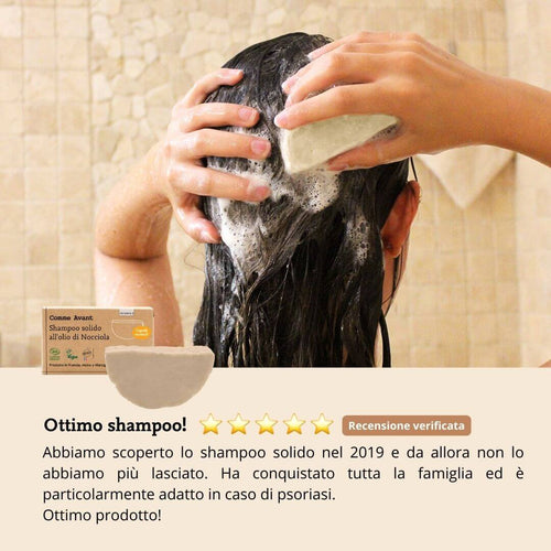 Shampoo solido all'olio di nocciola Comme Avant