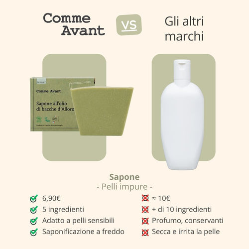 Sapone all'olio di bacche di alloro biologico