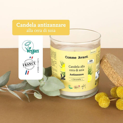 Candela vegana alla cera di soia