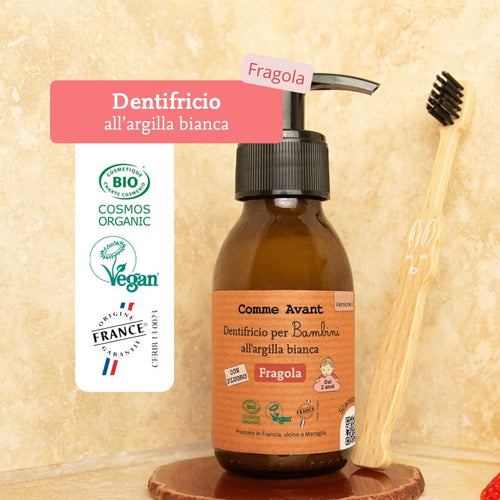 Dentifricio biologico alla fragola 