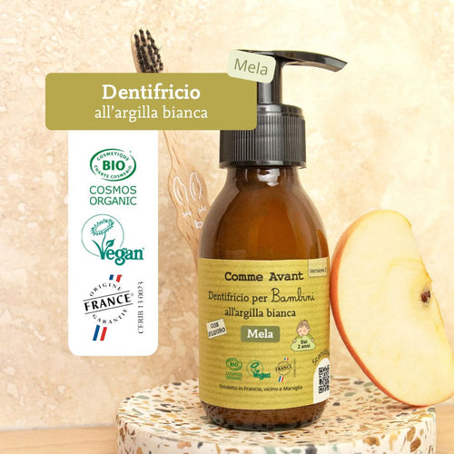Dentifricio biologico alla mela per bambini