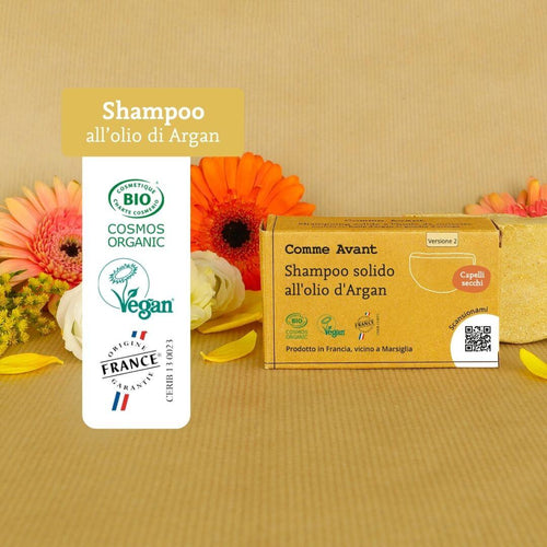 Shampoo solido per capelli secchi