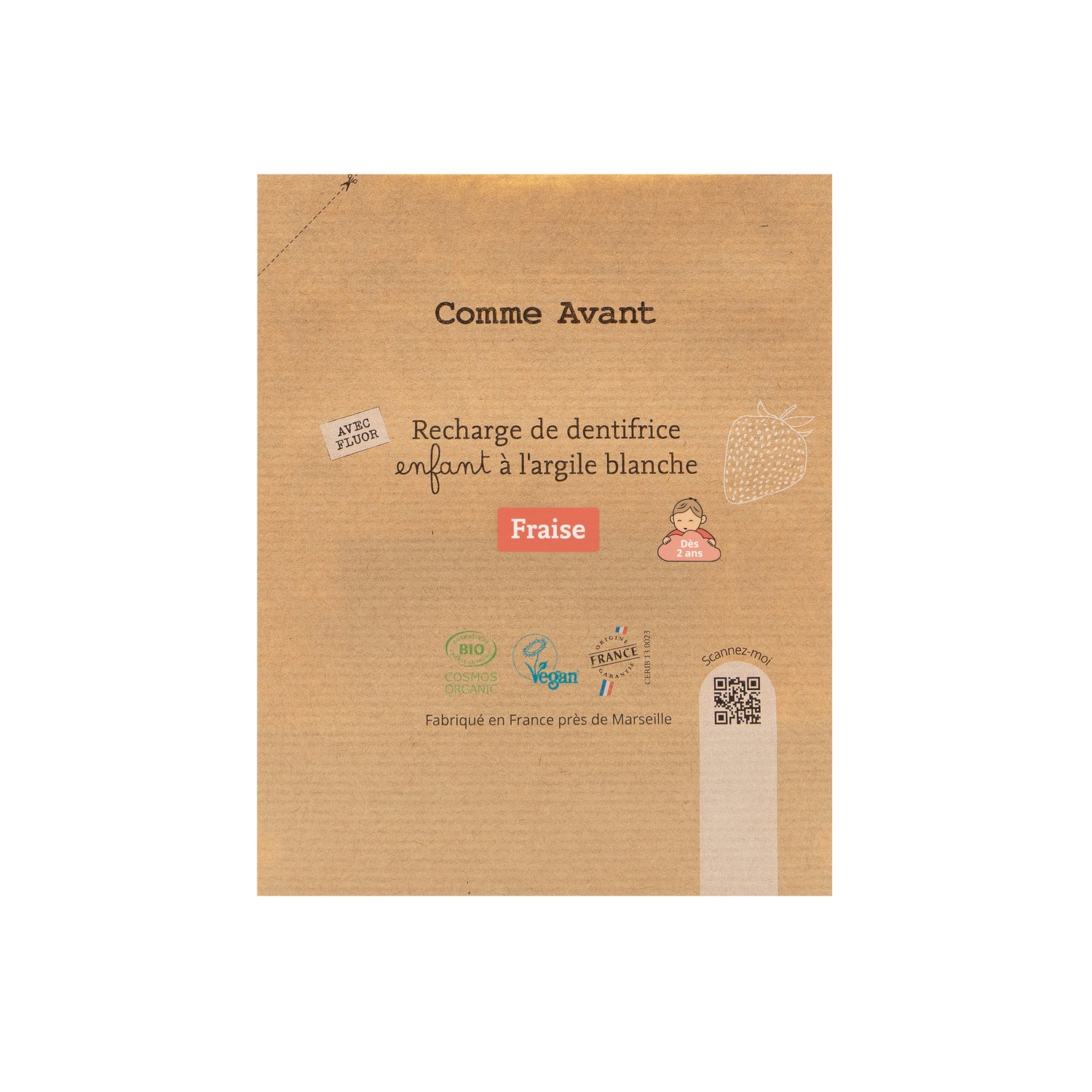 Recharge dentifrice fraise comme avant
