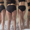 shorty menstruel comme Avant