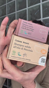 Shampoo solido all'olio di nocciola e balsamo solido all'olio di canapa