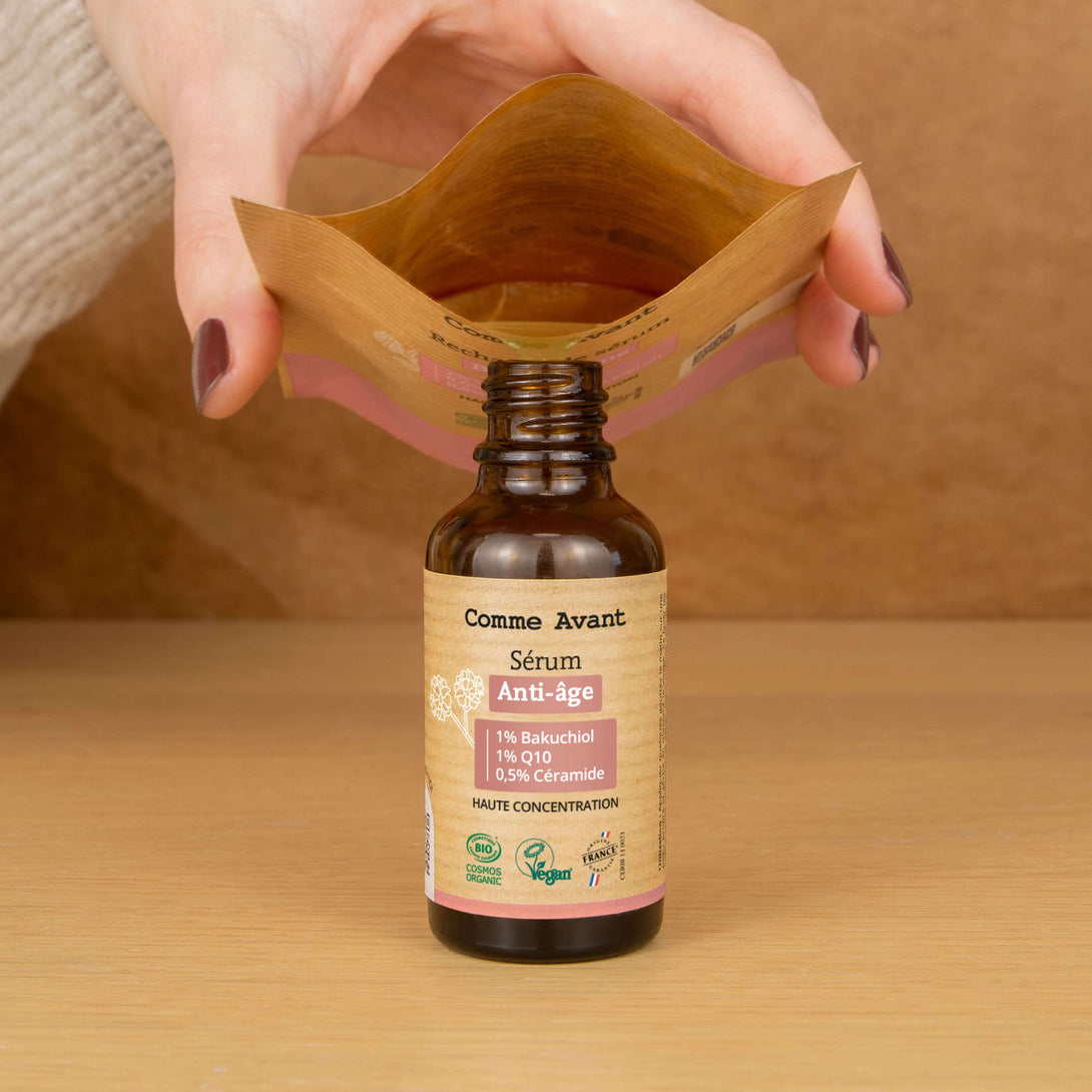 recharges de sérum comme avant sérum anti-âge